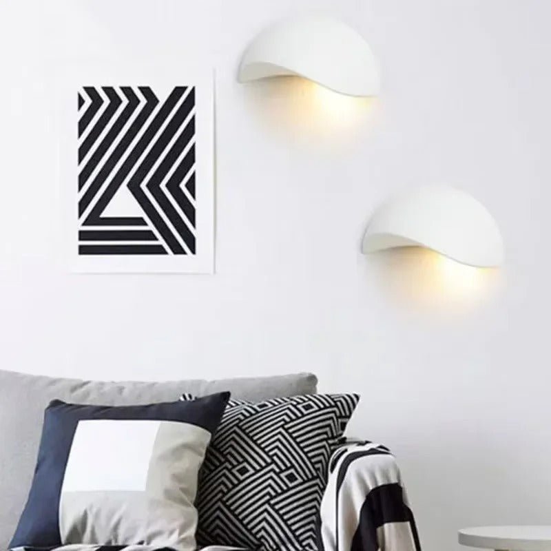 Minimalist Half-Round LED Wall Light – Modern Indoor Lamp for Bedroom and Living Room-Wall Lights-Unique Casa-Unique Casa