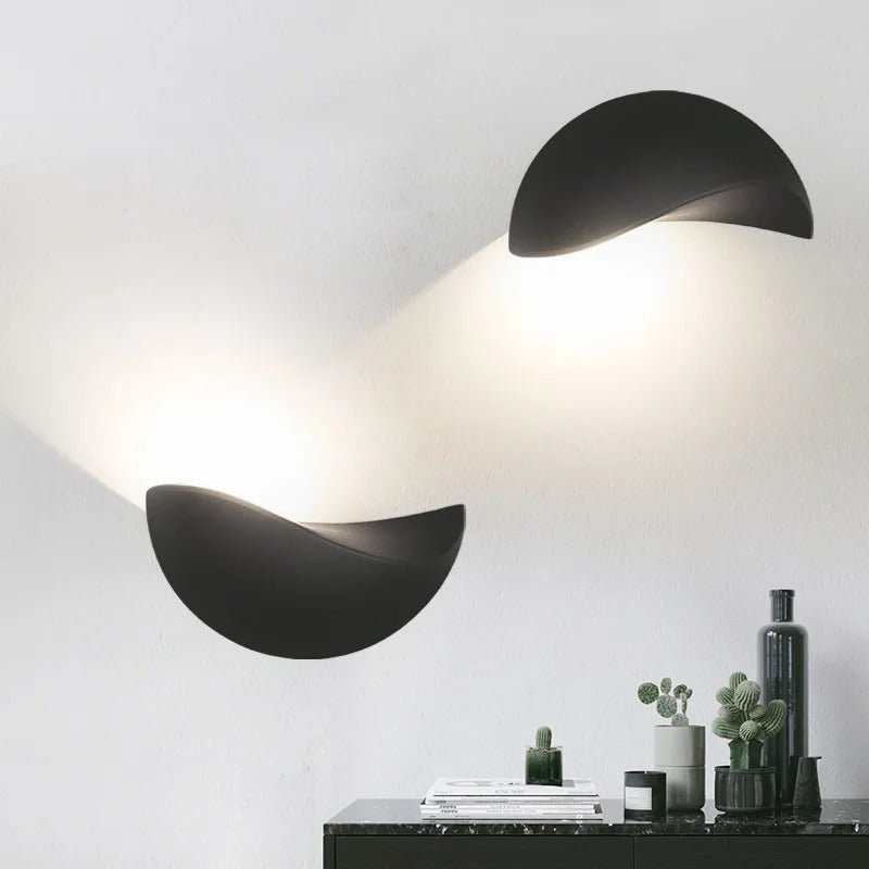Minimalist Half-Round LED Wall Light – Modern Indoor Lamp for Bedroom and Living Room-Wall Lights-Unique Casa-Unique Casa