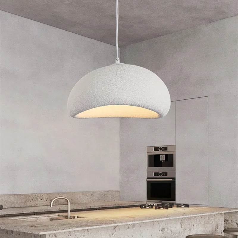 Minimalist Kitchen Pendant Lighting – Adjustable Fiberglass Fixture for Modern Spaces 2