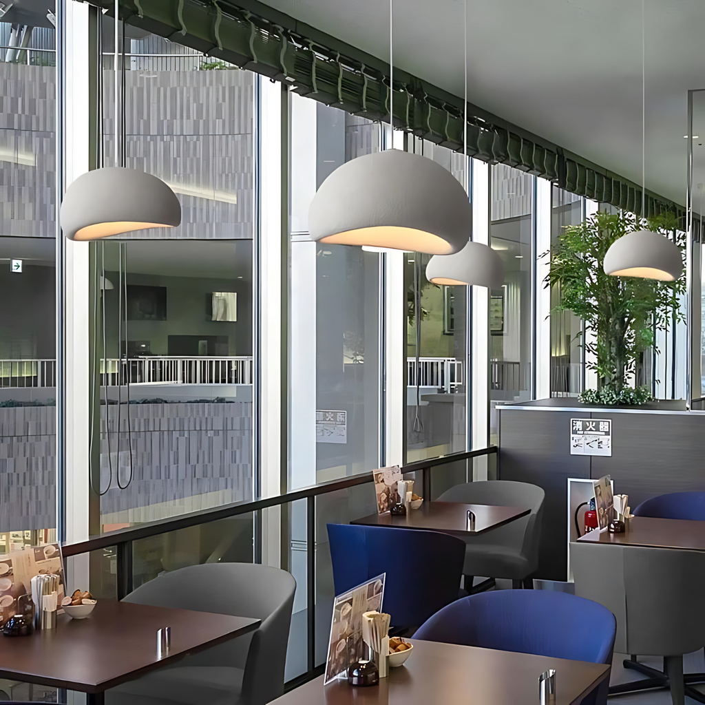 Minimalist Kitchen Pendant Lighting – Adjustable Fiberglass Fixture for Modern Spaces 4