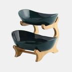 Modern Bamboo Fruit Basket – Multi-Tier Kitchen Storage Organizer-Tableware & Dining Accessories-Unique Casa-Green-2 Tiers-Unique Casa