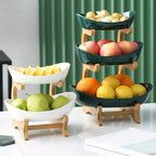 Modern Bamboo Fruit Basket – Multi-Tier Kitchen Storage Organizer-Tableware & Dining Accessories-Unique Casa-Unique Casa
