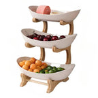 Modern Bamboo Fruit Basket – Multi-Tier Kitchen Storage Organizer-Tableware & Dining Accessories-Unique Casa-Unique Casa