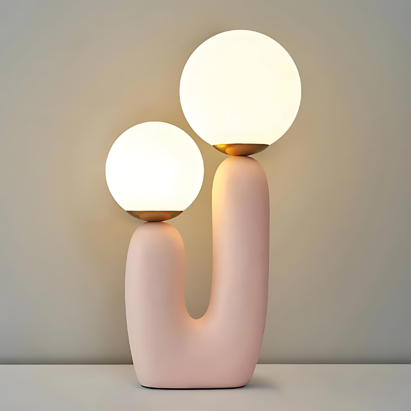Modern Bedside Table Lamp with Spherical Shades – Elegant Lighting for Bedroom 2