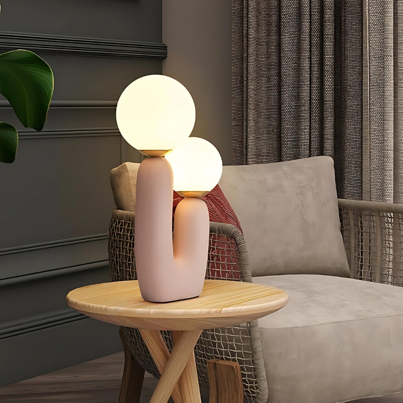 Modern Bedside Table Lamp with Spherical Shades – Elegant Lighting for Bedroom 3