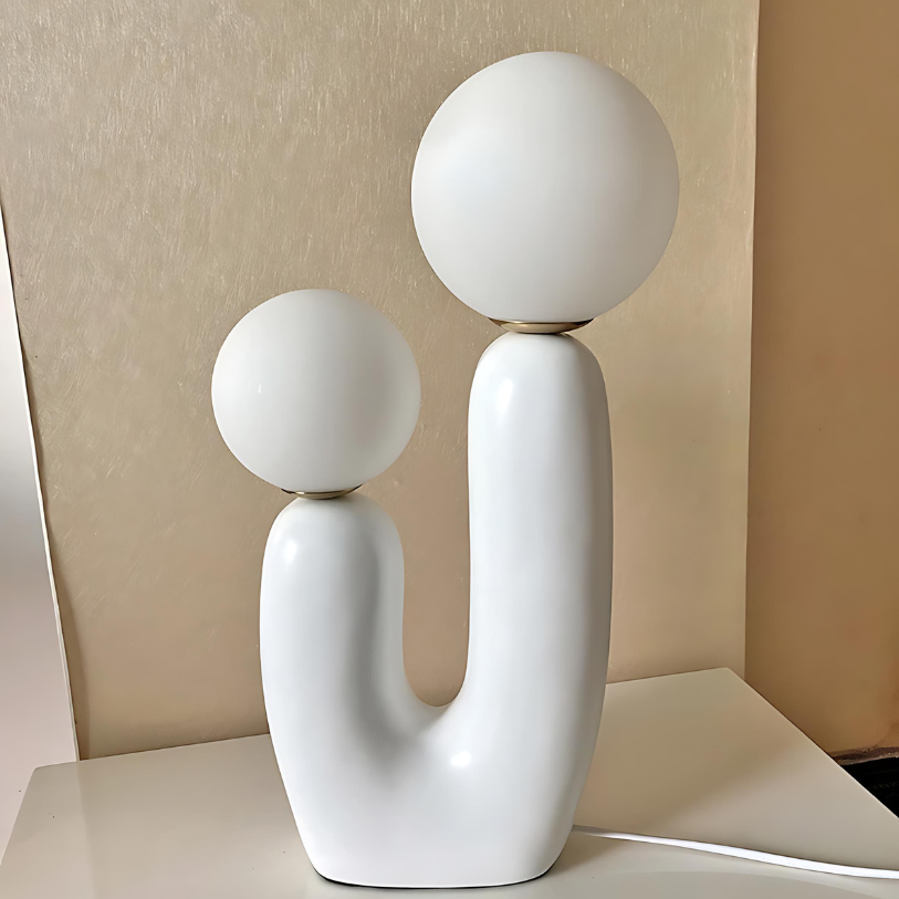 Modern Bedside Table Lamp with Spherical Shades – Elegant Lighting for Bedroom 4