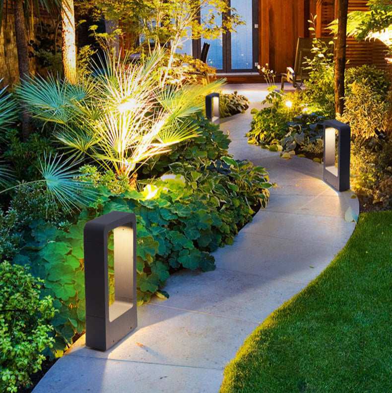 Modern Black Outdoor Wall Lights – Weather Resistant LED Garden Lamp