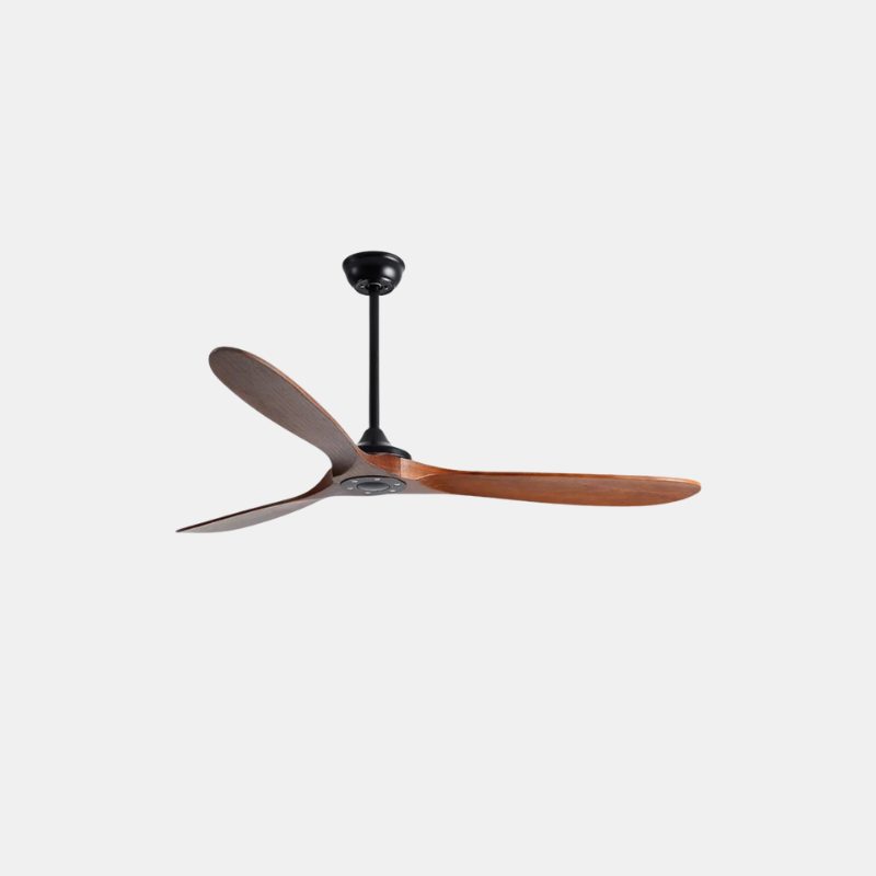 Modern Ceiling Fan with Wooden Blades & LED Light – Remote Control for Living Room 0