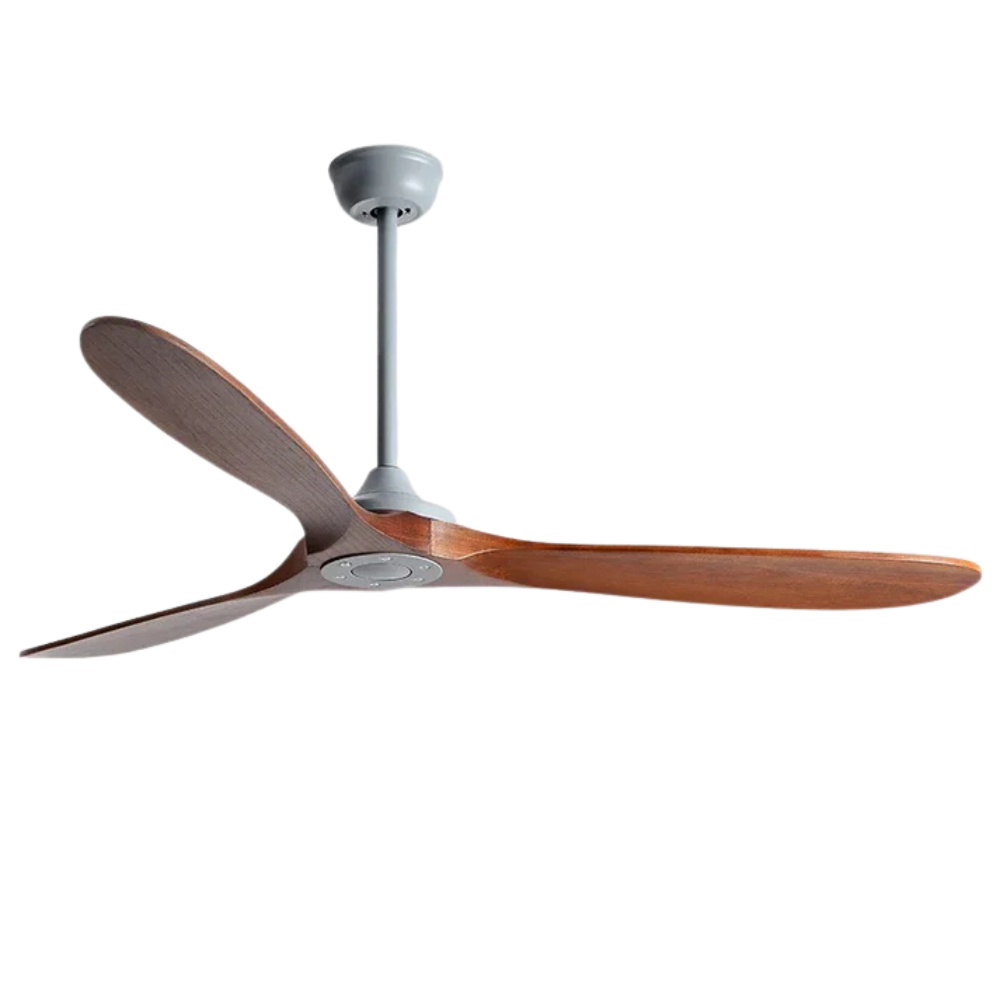 Modern Ceiling Fan with Wooden Blades & LED Light – Remote Control for Living Room 6