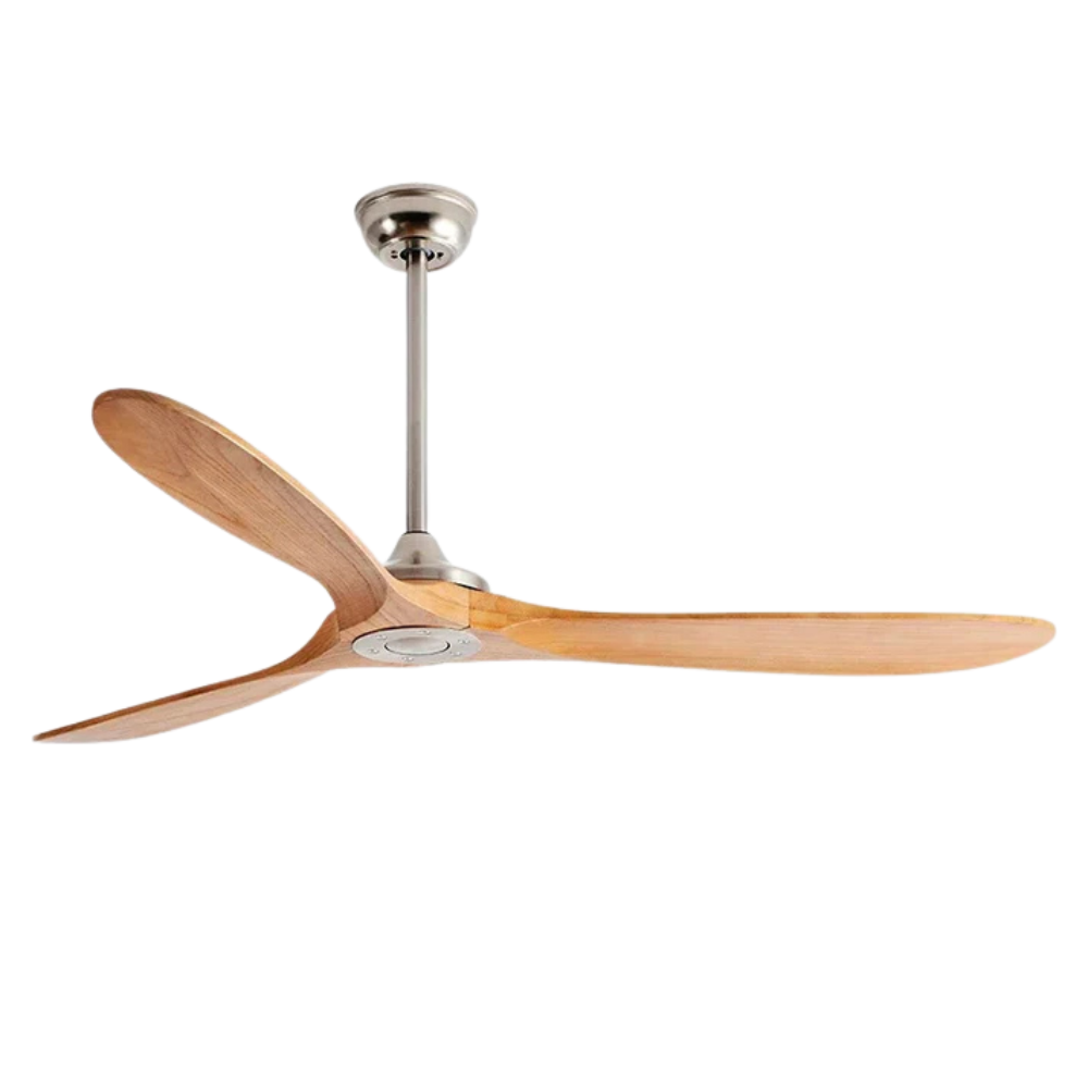 Modern Ceiling Fan with Wooden Blades & LED Light – Remote Control for Living Room 5