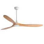 Modern Ceiling Fan with Wooden Blades & LED Light – Remote Control for Living Room 4