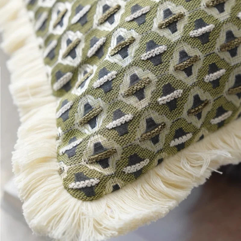 Modern Decorative Geometric Cushion Cover with Frilled Edge-Cushions-Unique Casa-Unique Casa