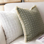 Modern Decorative Geometric Cushion Cover with Frilled Edge-Cushions-Unique Casa-Unique Casa
