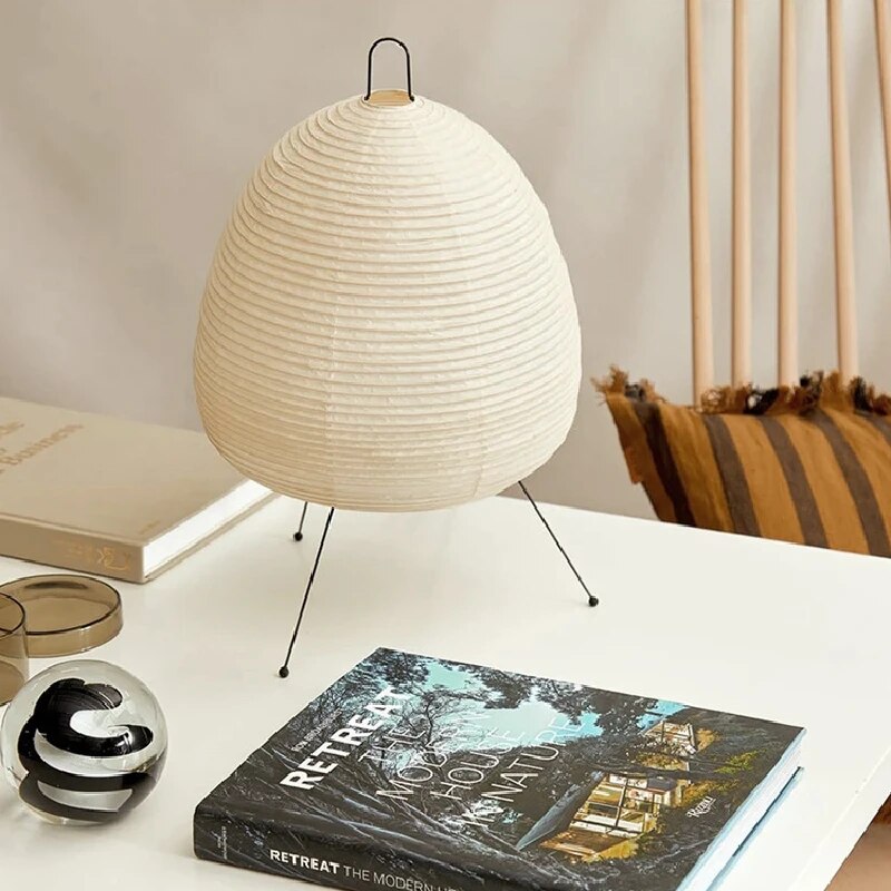 Modern Floor Lamp with Rice Paper Shade – Elegant Standing Lamp for Home 1