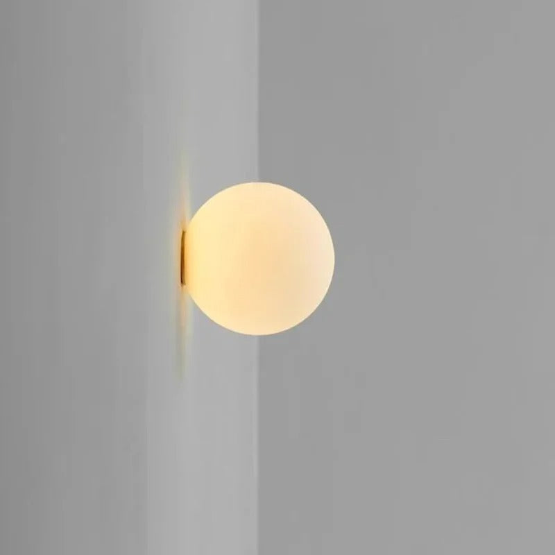 Modern Flush Mount Ceiling Light Fixture – Elegant White Glass Shade for Hallways 4
