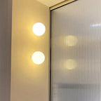 Modern Flush Mount Ceiling Light Fixture – Elegant White Glass Shade for Hallways 6