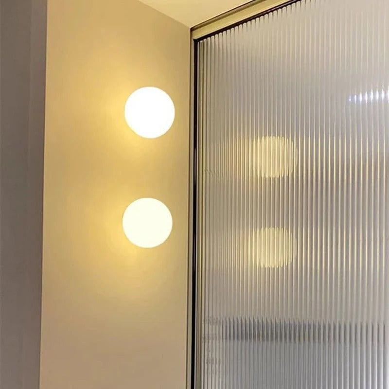 Modern Flush Mount Ceiling Light Fixture – Elegant White Glass Shade for Hallways 6