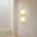 Modern Flush Mount Ceiling Light Fixture – Elegant White Glass Shade for Hallways 7