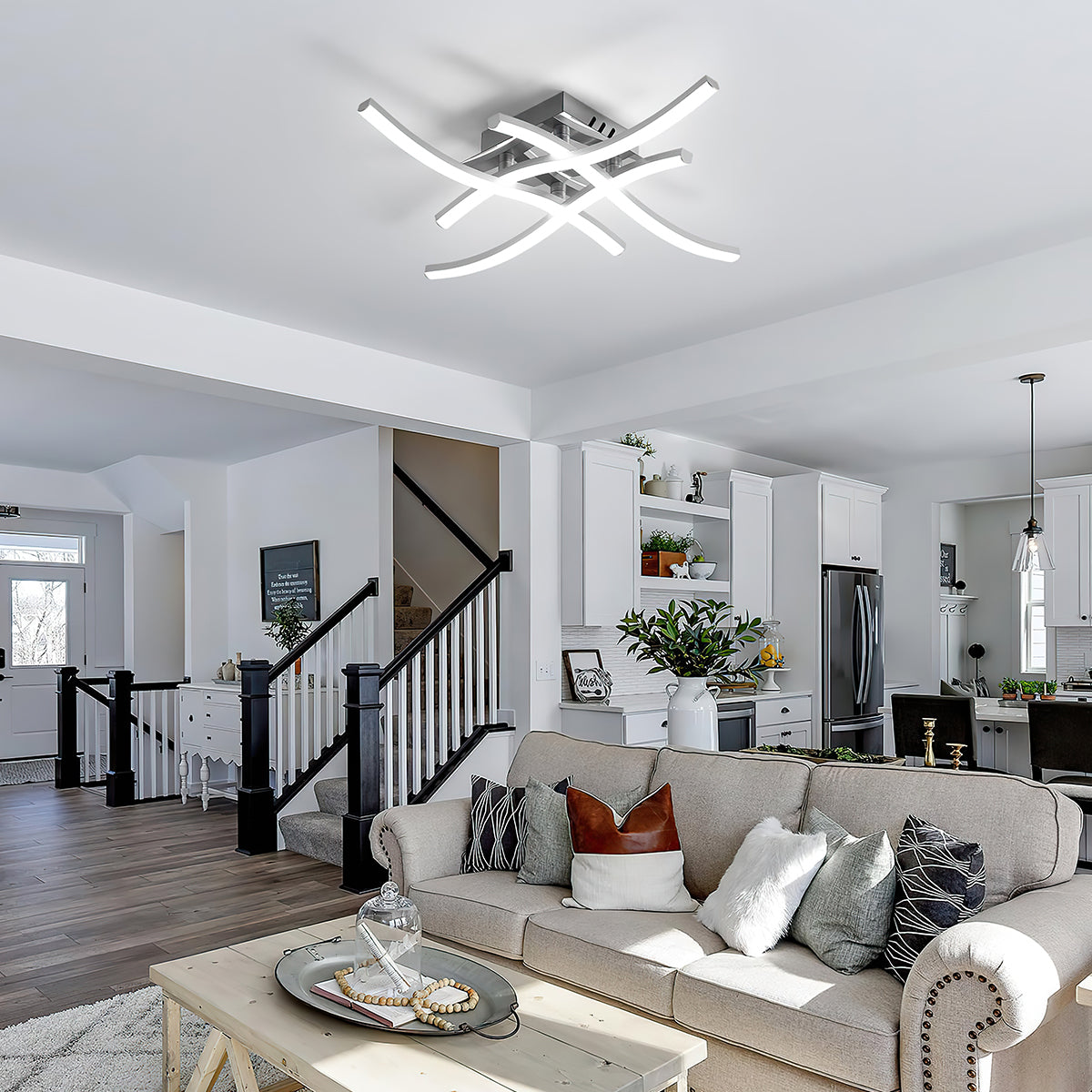 Modern LED Flush Mount Ceiling Light Fixture – Stylish Illumination for Home 2