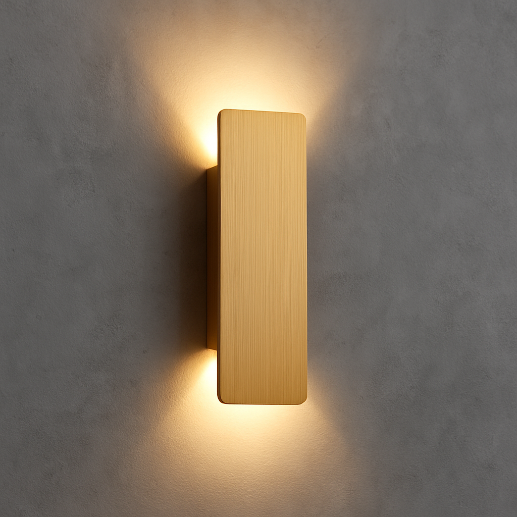 Modern Outdoor LED Wall Light – Weatherproof Golden Lamp for Garden and Patio-Wall Lights-Unique Casa-6W-Warm White-Unique Casa