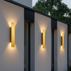 Modern Outdoor LED Wall Light – Weatherproof Golden Lamp for Garden and Patio-Wall Lights-Unique Casa-Unique Casa