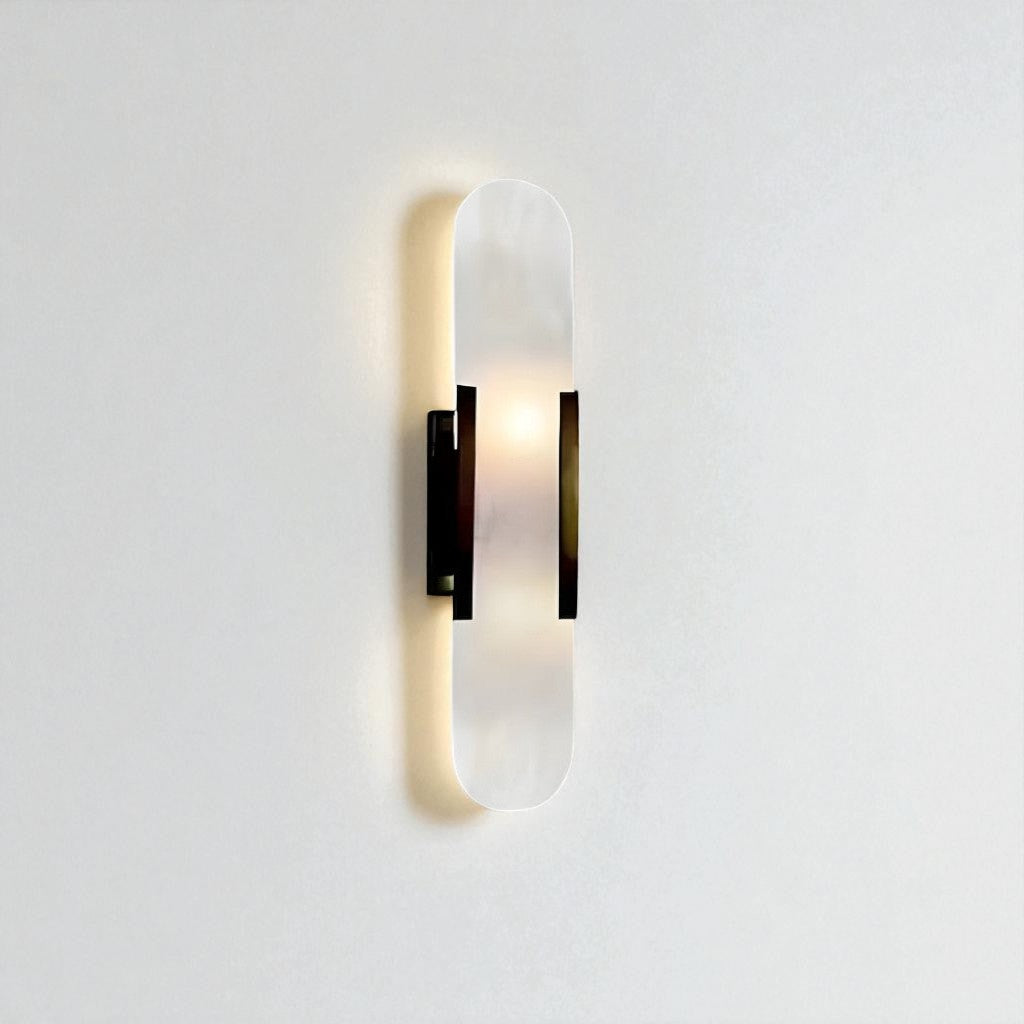 Modern Oval LED Wall Lamp – Elegant Design for Bedroom and Dining Room-Wall Lights-Unique Casa-Black-Unique Casa