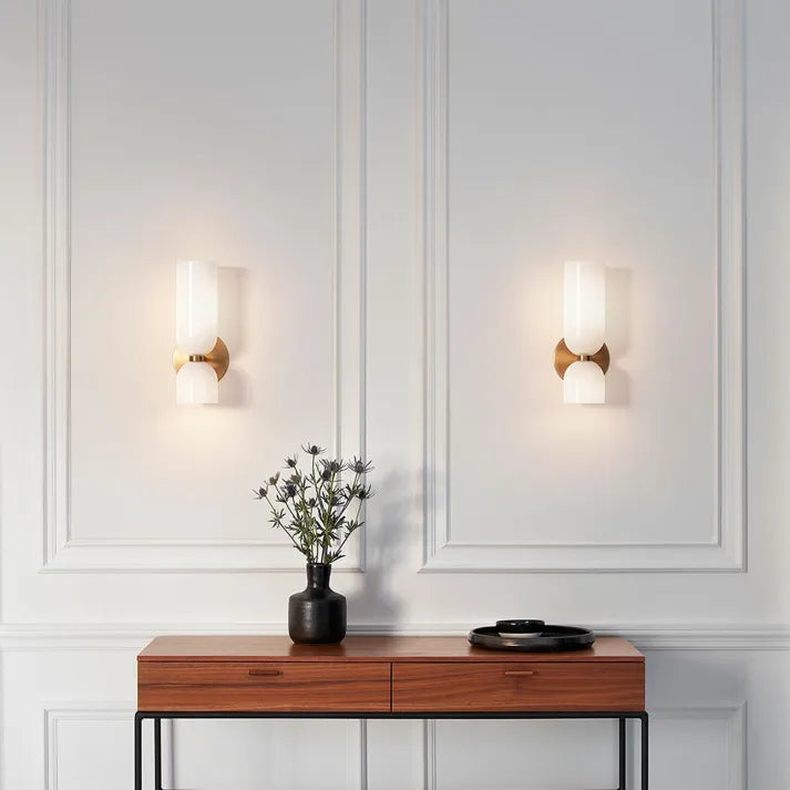 Modern Wall Sconce Lighting with Glass Shades – Elegant Wall Lamp for Home 4