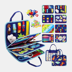 Montessori Activity Board – Hands-On Learning Through Play-Activity Board-Unique Casa-Blue-28 × 22 cm-Unique Casa