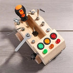 Montessori Busy Board for Kids – Interactive Learning Montessori Toy with LED Lights and Tools-Children Toys & Accessoires-Unique Casa-Unique Casa