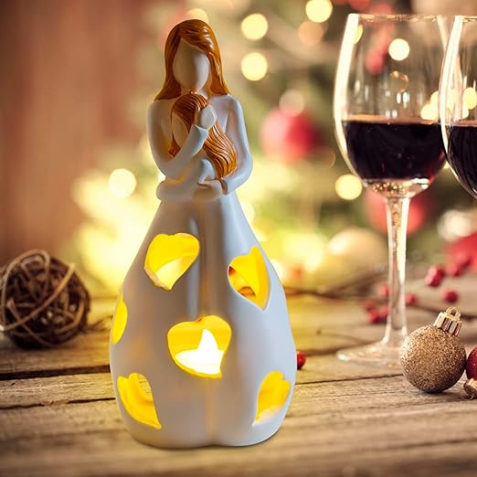 Mother and Child Candle Holder – Decorative Resin Accent for Home Decor 2