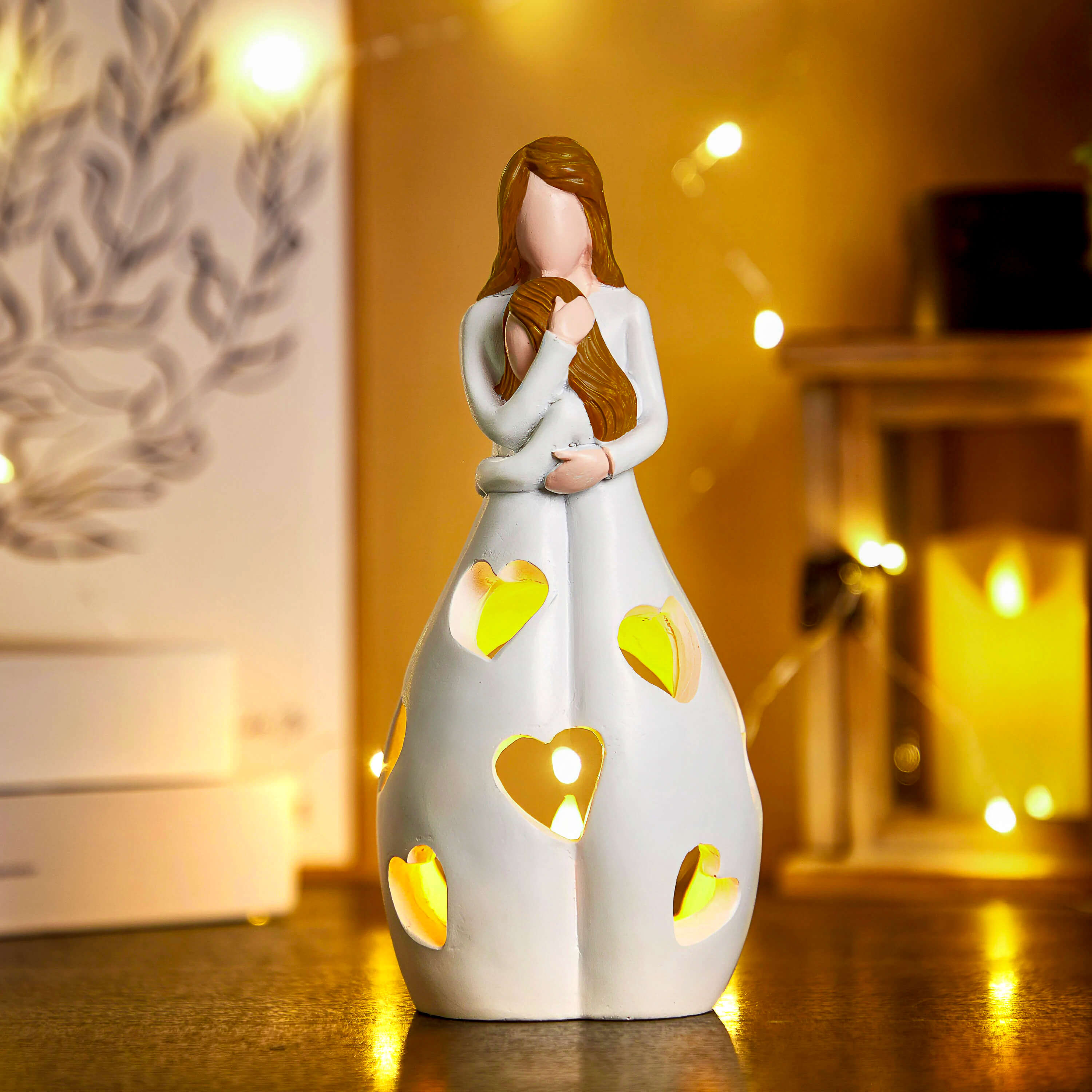Mother and Child Candle Holder – Decorative Resin Accent for Home Decor 3