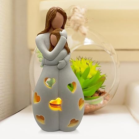 Mother and Child Candle Holder – Decorative Resin Accent for Home Decor 5