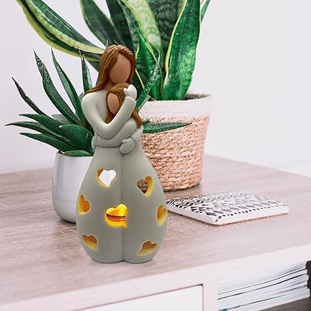 Mother and Child Candle Holder – Decorative Resin Accent for Home Decor 6