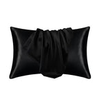 Mulberry Silk Pillowcase for Sensitive Skin – Breathable Luxury for Sleep-Pillowcases-Unique Casa-Black-20x30inch-Unique Casa