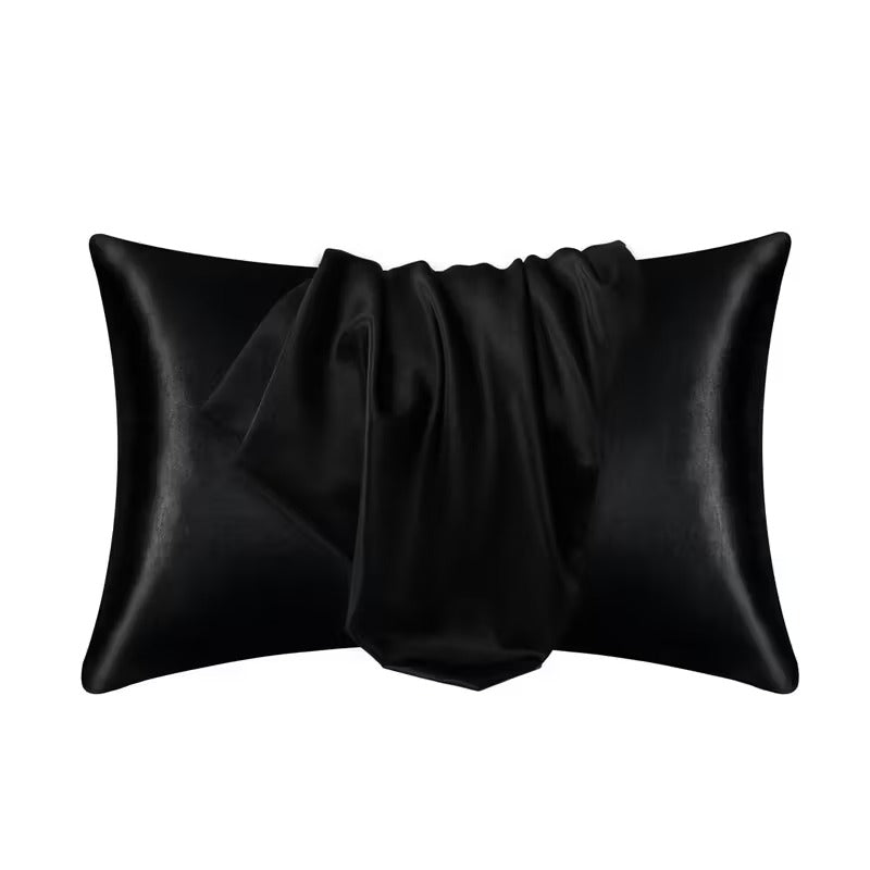 Mulberry Silk Pillowcase for Sensitive Skin – Breathable Luxury for Sleep-Pillowcases-Unique Casa-Black-20x30inch-Unique Casa