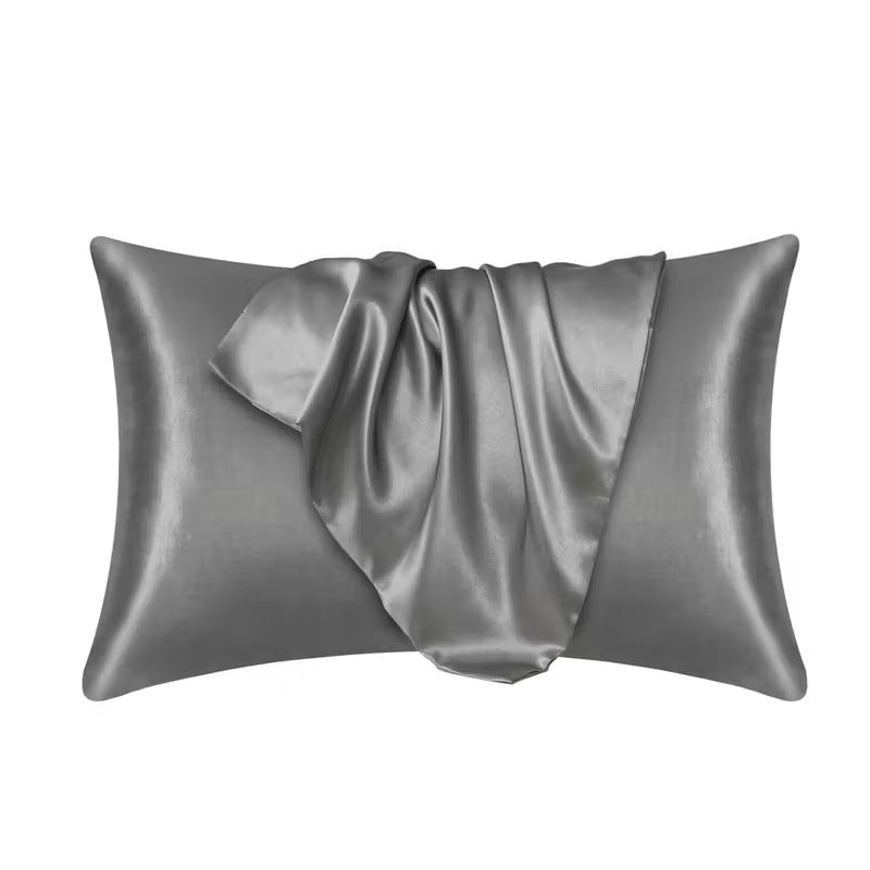 Mulberry Silk Pillowcase for Sensitive Skin – Breathable Luxury for Sleep-Pillowcases-Unique Casa-Dark Grey-20x30inch-Unique Casa