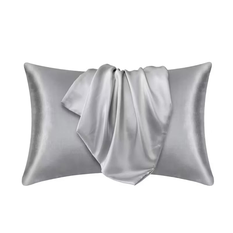 Mulberry Silk Pillowcase for Sensitive Skin – Breathable Luxury for Sleep-Pillowcases-Unique Casa-Light Grey-20x30inch-Unique Casa
