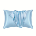 Mulberry Silk Pillowcase for Sensitive Skin – Breathable Luxury for Sleep-Pillowcases-Unique Casa-Sky Blue-20x30inch-Unique Casa