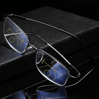Multifocal Eye Glasses For Comfortable Vision At All Distances-Smart Glasses-Unique Casa-Silver-40-49-Unique Casa