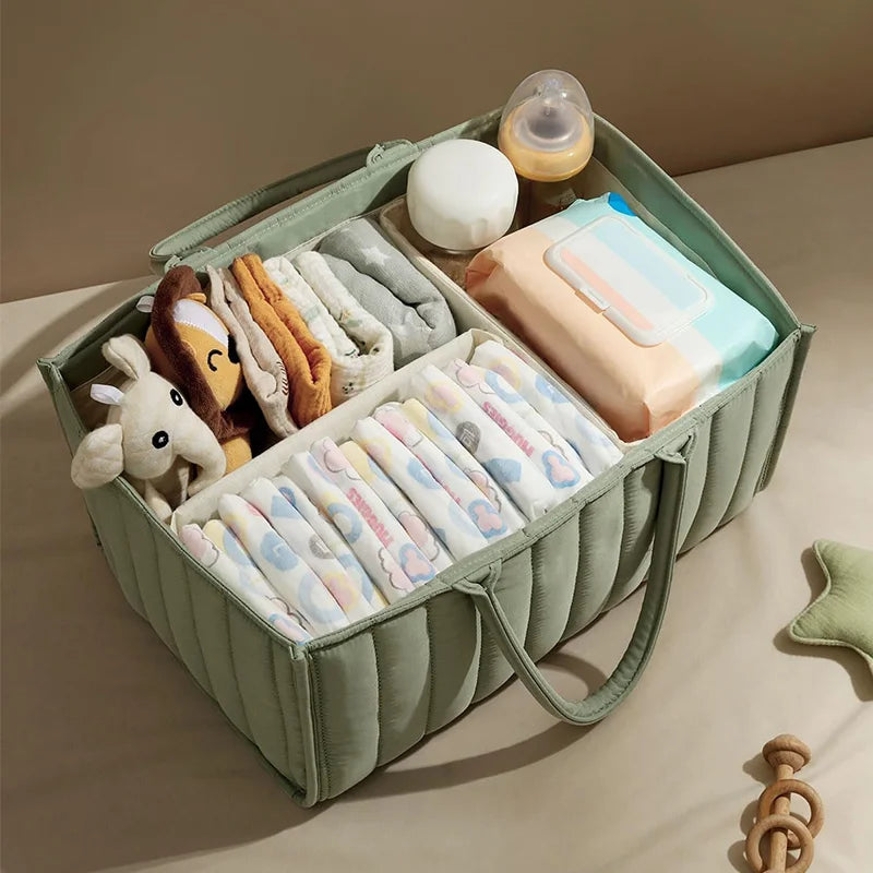 Multifunctional Baby Nappy Caddy Storage Basket with Handles-Baby & Children-Unique Casa-Unique Casa