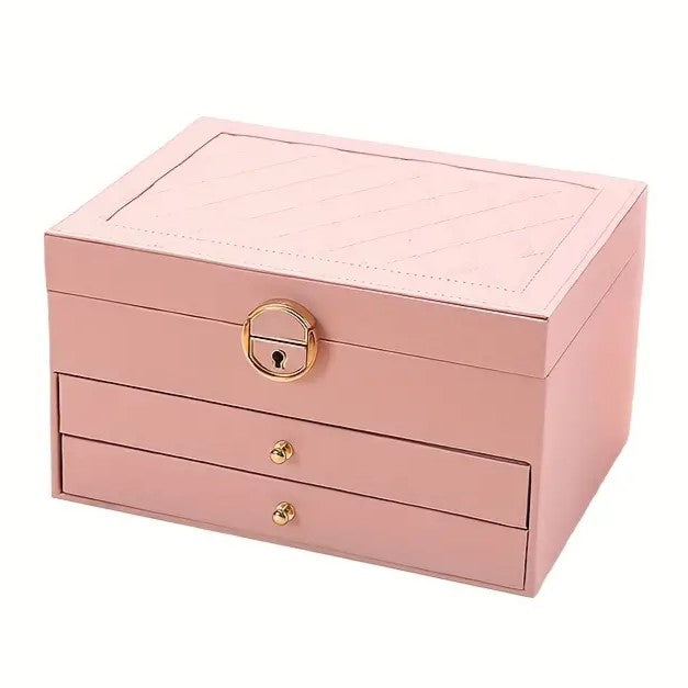 Multilayer Jewellery Box for Women – Stylish Leather Jewelry Storage Case 2