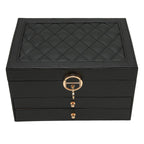Multilayer Jewellery Box for Women – Stylish Leather Jewelry Storage Case 7