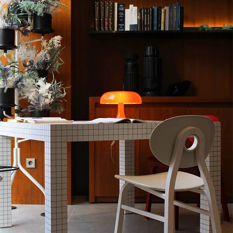 Mushroom-Shaped Table Lamp – Retro Design for Bedside or Desk Use 7