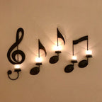 Musical Note Candle Holder - Modern Metal Decorative Accent for Home 3