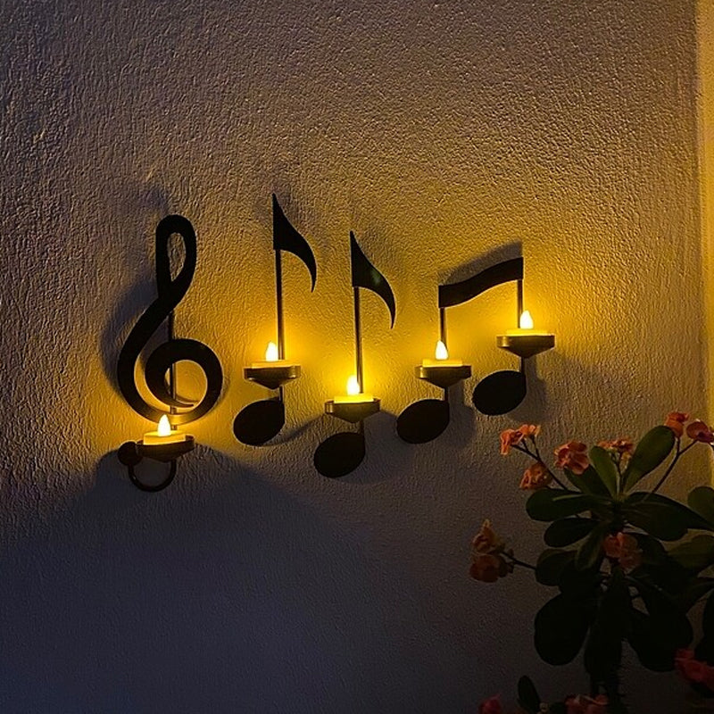 Musical Note Candle Holder - Modern Metal Decorative Accent for Home 5