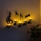 Musical Note Candle Holder - Modern Metal Decorative Accent for Home 5
