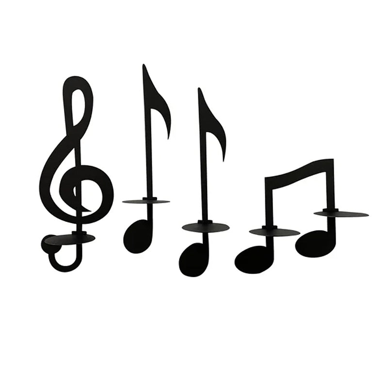 Musical Note Candle Holder - Modern Metal Decorative Accent for Home 6