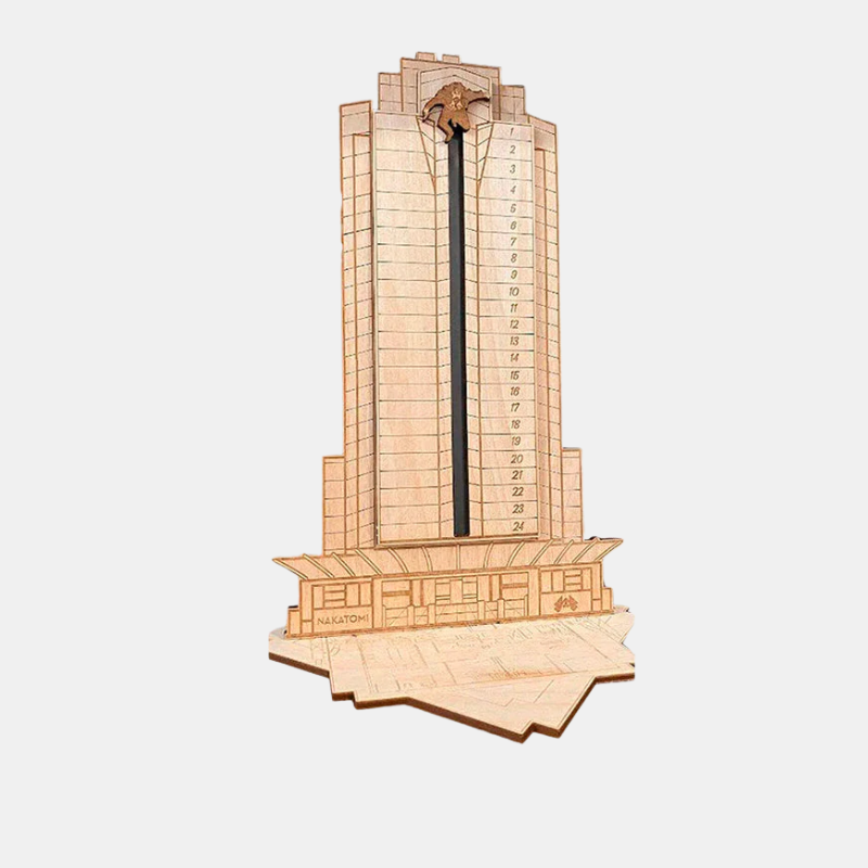 Nakatomi Countdown – Wooden Action Advent Calendar-Advent Calendars-Unique Casa-Brown-Unique Casa