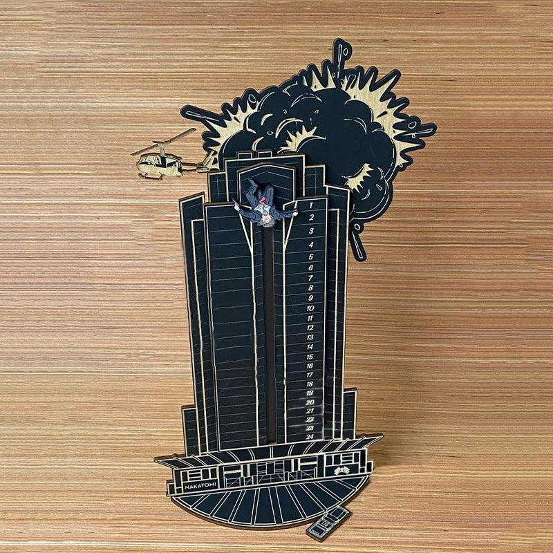 Nakatomi Countdown – Wooden Action Advent Calendar-Advent Calendars-Unique Casa-Unique Casa