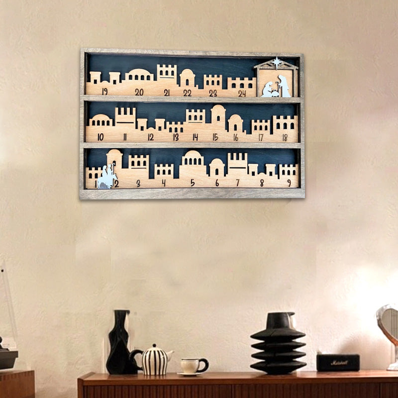 Nativity Advent Calendar – Christian Countdown to Christmas with Moving Figures-Advent Calendar-Unique Casa-Unique Casa